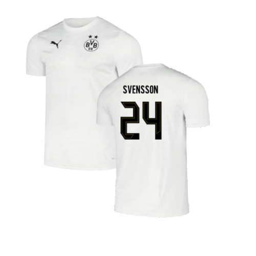 2024-2025 Borussia Dortmund Pre-Match Shirt (White) (Svensson 24)