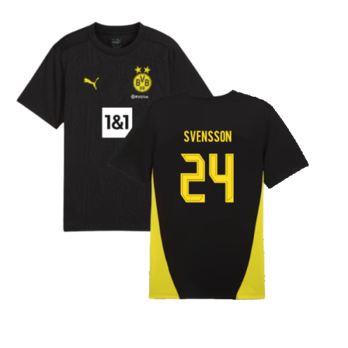 2024-2025 Borussia Dortmund Training Shirt (Black) - Kids (Svensson 24)