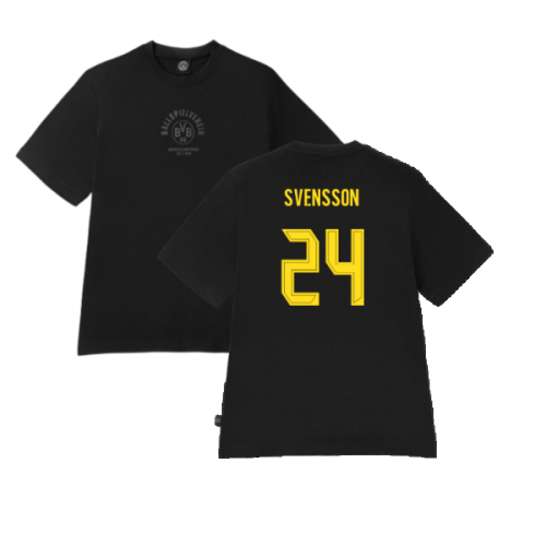 2024-2025 Borussia Dortmund ESS Tee (Black) (Svensson 24)