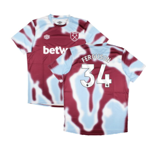 2024-2025 West Ham Warm Up Jersey (New Claret) (Ferguson 34)