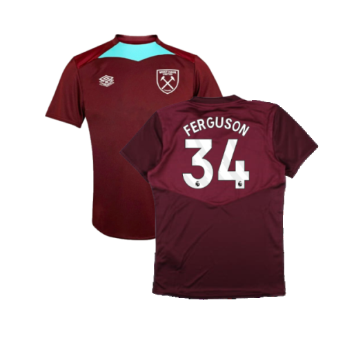 2024-2025 West Ham Training Jersey (Wine) - Kids (Ferguson 34)