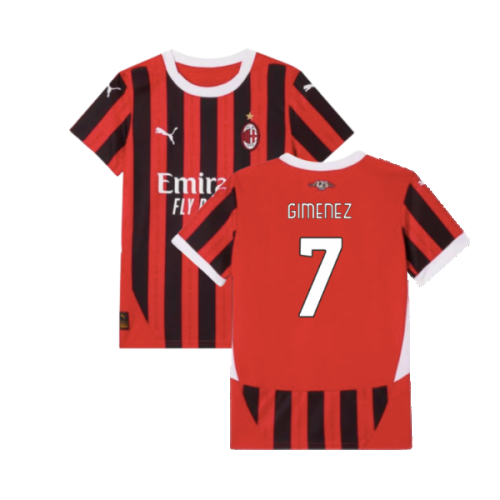 2024-2025 AC Milan Home Shirt (Kids) (Gimenez 7)