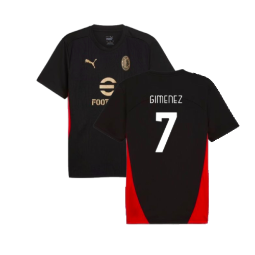 2024-2025 AC Milan Training Shirt (Black) (Gimenez 7)