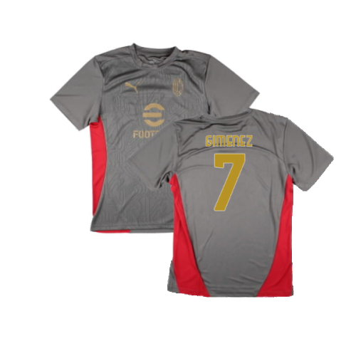2024-2025 AC Milan Training Shirt (Grey) (Gimenez 7)