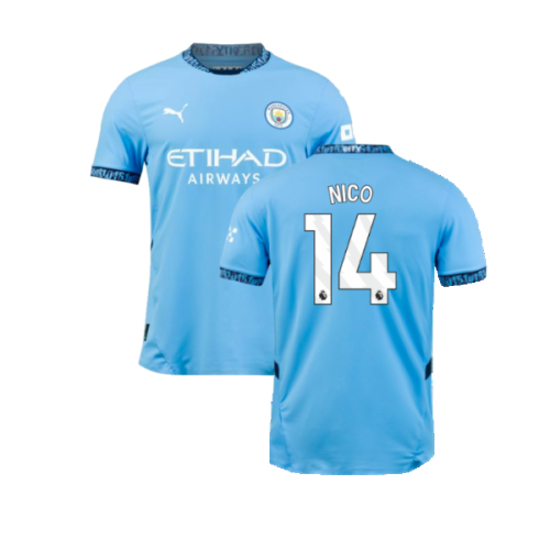 2024-2025 Man City Home Authentic Shirt (Nico 14)