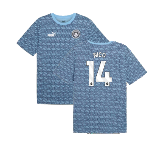 2024-2025 Man City ftblCulture Tee AOP (Navy) (Nico 14)