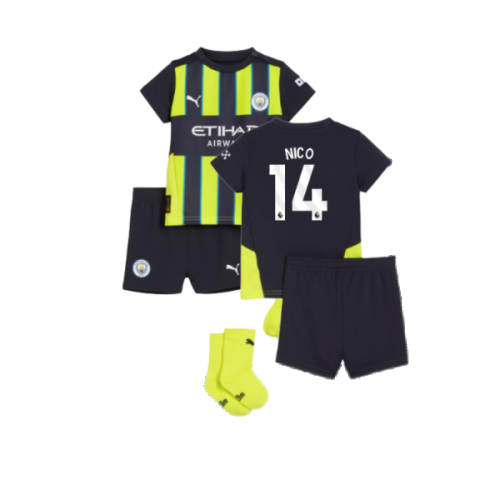 2024-2025 Man City Away Baby Kit (Nico 14)