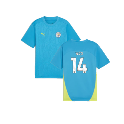 2024-2025 Man City Training Shirt (Magic Blue) - Kids (Nico 14)