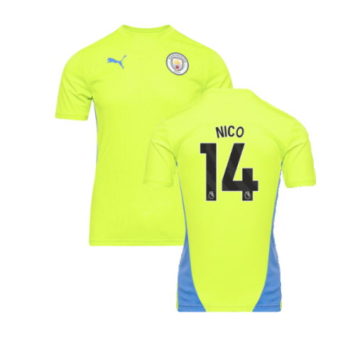 2024-2025 Man City Training Shirt (Yellow Glow) (Nico 14)