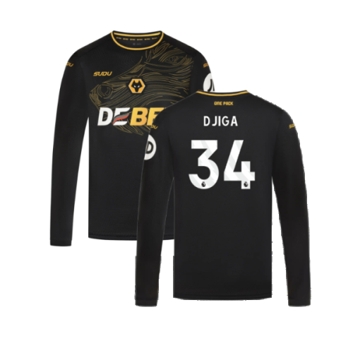 2024-2025 Wolves Long Sleeve Away Shirt (Djiga 34)