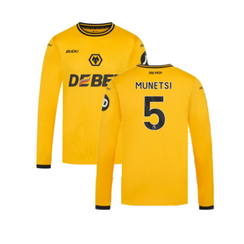 2024-2025 Wolves Long Sleeve Home Shirt (Munetsi 5)