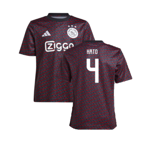 2024-2025 Ajax Pre Match Shirt (Black) - Kids (Hato 4)