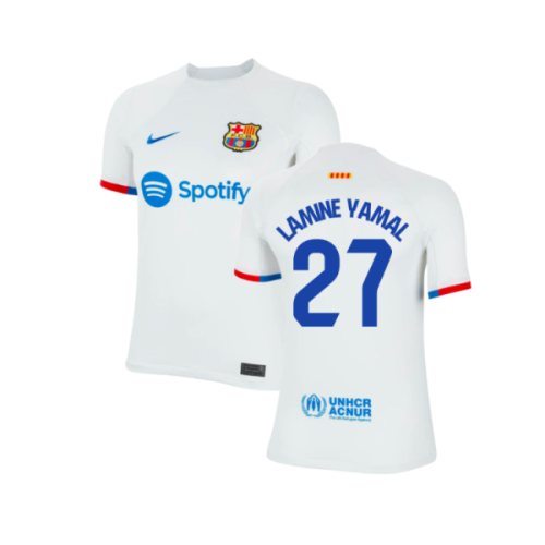 2023-2024 Barcelona Away Shirt (Kids) (Lamine Yamal 27)