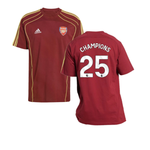 2025-2026 Arsenal UBP Tee (Noble Maroon) (Champions 25)