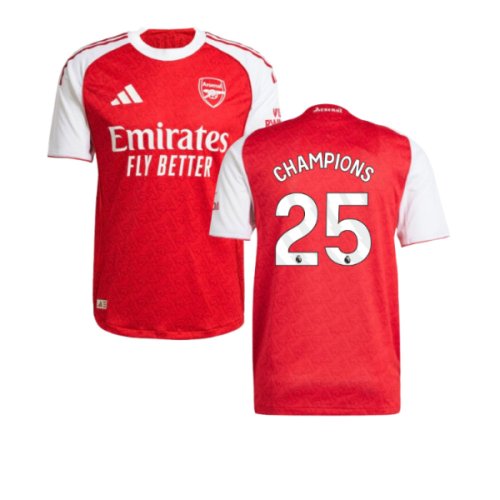 2025-2026 Arsenal Authentic Home Shirt (Champions 25)