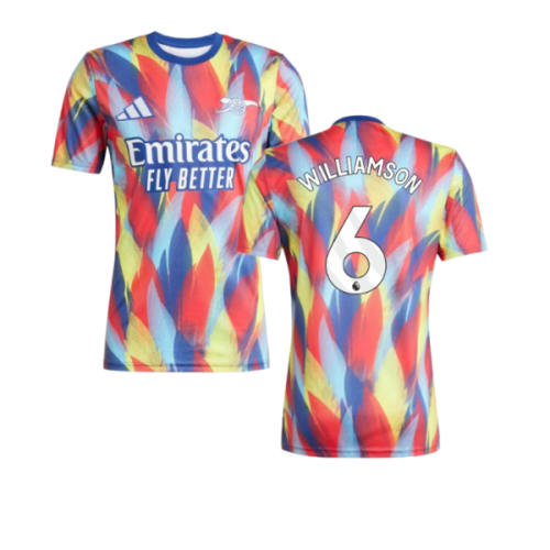 2025-2026 Arsenal Pre-Match Shirt (Victory Blue) (Williamson 6)