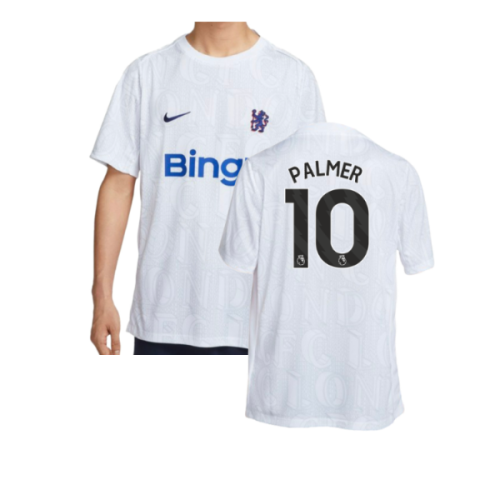 2025-2026 Chelsea Academy Pro Pre-Match Football Top (White) (Palmer 10)