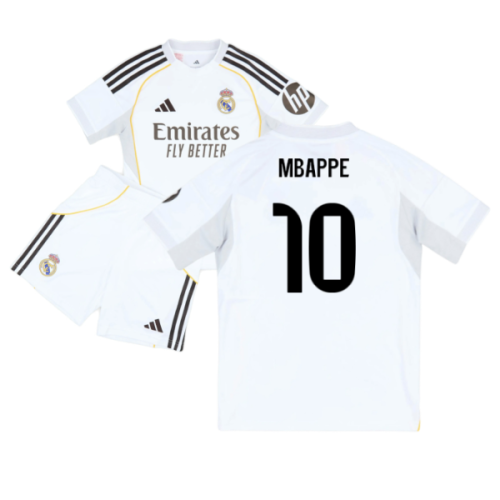 2025-2026 Real Madrid Home Youth Kit (Mbappe 10)
