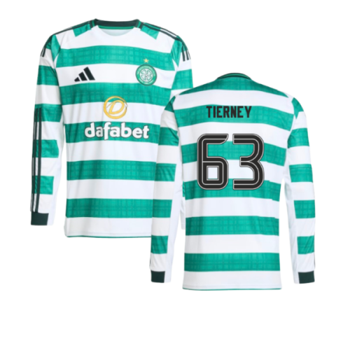 2025-2026 Celtic Long Sleeve Home Shirt (Tierney 63)