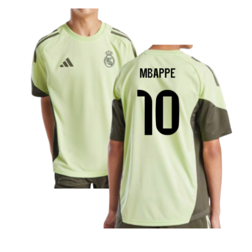 2025-2026 Real Madrid Training Jersey (Almost Lime) - Kids (Mbappe 10)
