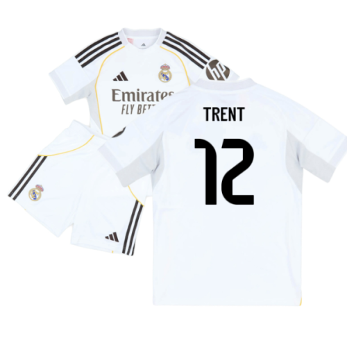 2025-2026 Real Madrid Home Youth Kit (Trent 12)