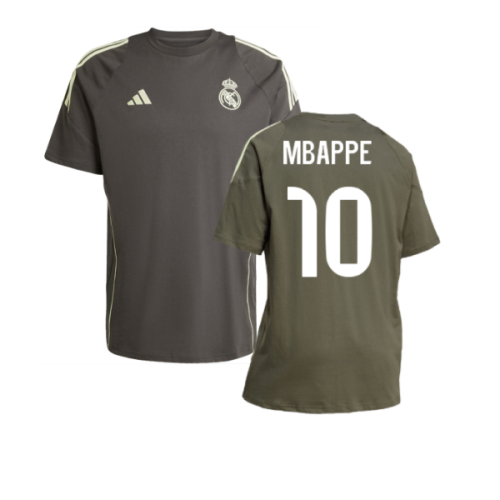 2025-2026 Real Madrid Training Tee (Utility Grey) (Mbappe 10)
