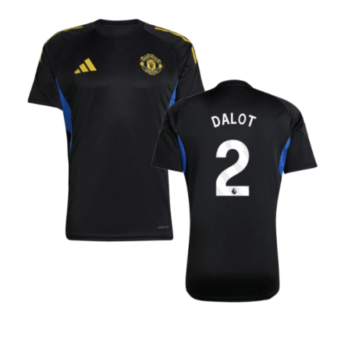 2025-2026 Man Utd EU Training Jersey (Black) (Dalot 2)