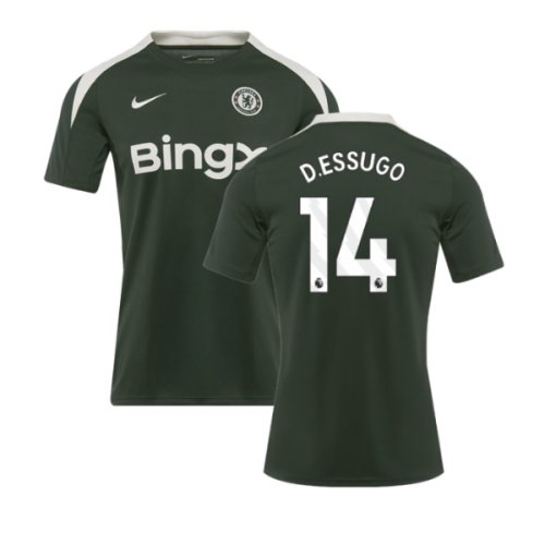 2025-2026 Chelsea Dri-Fit Strike Training Shirt (Green) (D.Essugo 14)