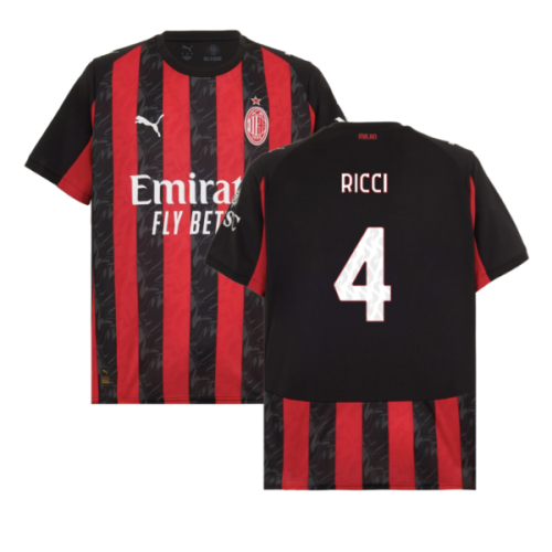 2025-2026 AC Milan Home Shirt (Ricci 4)