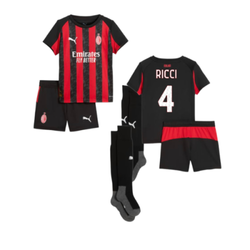 2025-2026 AC Milan Home Mini Kit (Ricci 4)
