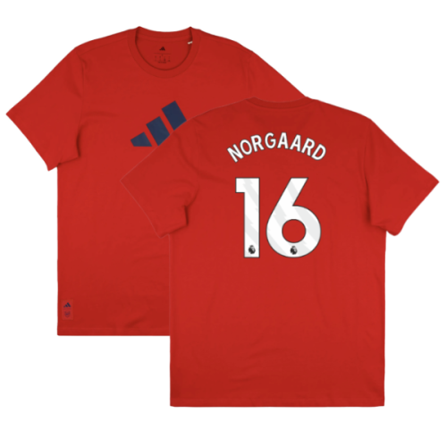 2025-2026 Arsenal Season Graphic Tee (Scarlet) (Norgaard 16)