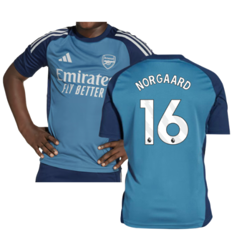 2025-2026 Arsenal Training Shirt (Blanch Blue) - Kids (Norgaard 16)