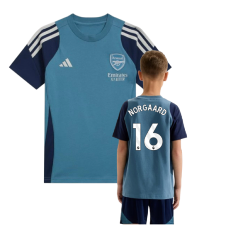 2025-2026 Arsenal Training Tee (Blanch Blue) - Kids (Norgaard 16)