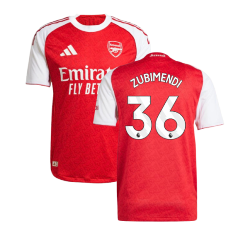 2025-2026 Arsenal Authentic Home Shirt (Zubimendi 36)