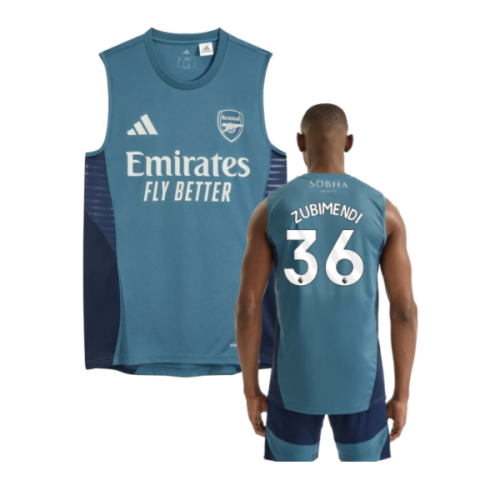 2025-2026 Arsenal Sleeveless Jersey (Blanch Blue) (Zubimendi 36)