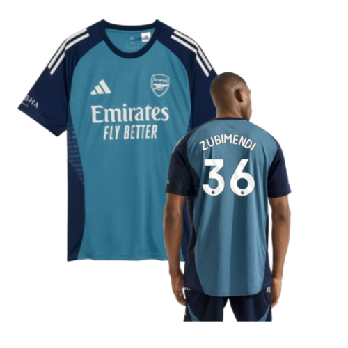 2025-2026 Arsenal Training Shirt (Blanch Blue) (Zubimendi 36)