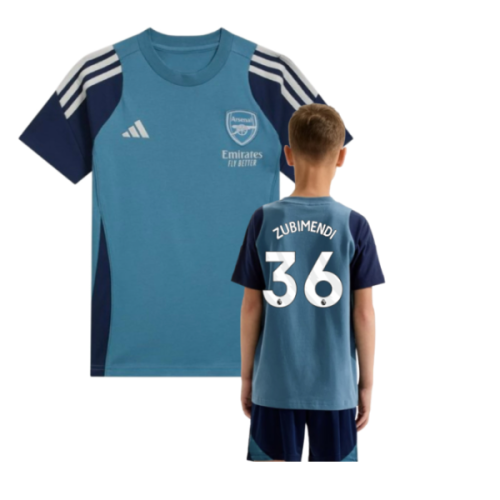 2025-2026 Arsenal Training Tee (Blanch Blue) - Kids (Zubimendi 36)