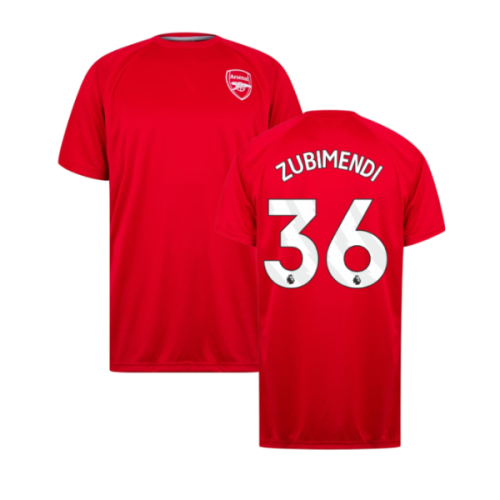 Arsenal Poly T-Shirt (Red) (Zubimendi 36)
