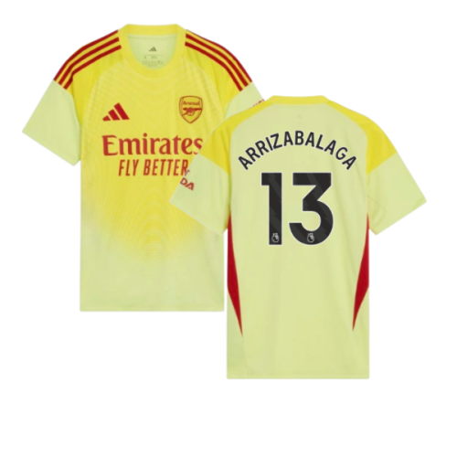 2025-2026 Arsenal Home Goalkeeper Shirt (Yellow) (Arrizabalaga 13)