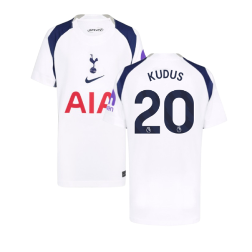 2025-2026 Tottenham Hotspur Home Shirt (Kids) (Kudus 20)