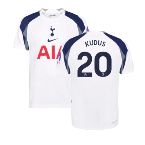 2025-2026 Tottenham Hotspur Authentic Home Shirt (Kudus 20)