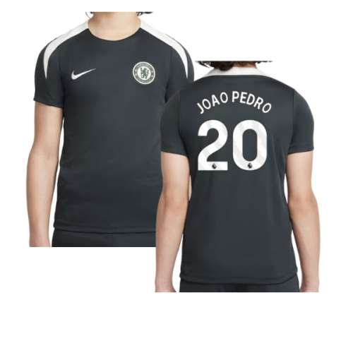 2025-2026 Chelsea Strike Training Shirt (Green) - Kids (Joao Pedro 20)