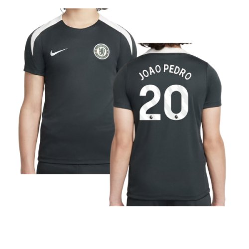 2025-2026 Chelsea Strike Training Shirt (Green) - Kids (Joao Pedro 20)