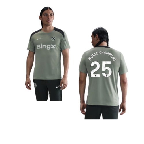 2025-2026 Chelsea Strike Training Shirt (Jade Green) (World Champions 25)