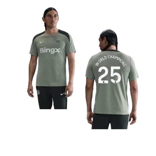 2025-2026 Chelsea Strike Training Shirt (Jade Green) (World Champions 25)
