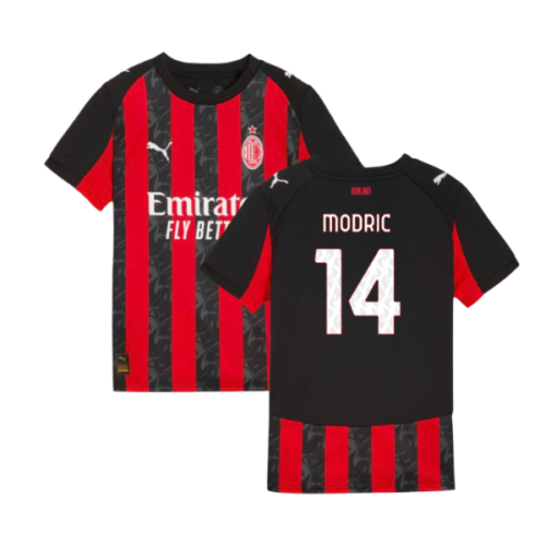 2025-2026 AC Milan Home Shirt (Kids) (Modric 14)