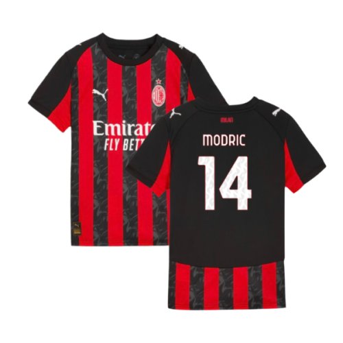 2025-2026 AC Milan Home Shirt (Kids) (Modric 14)