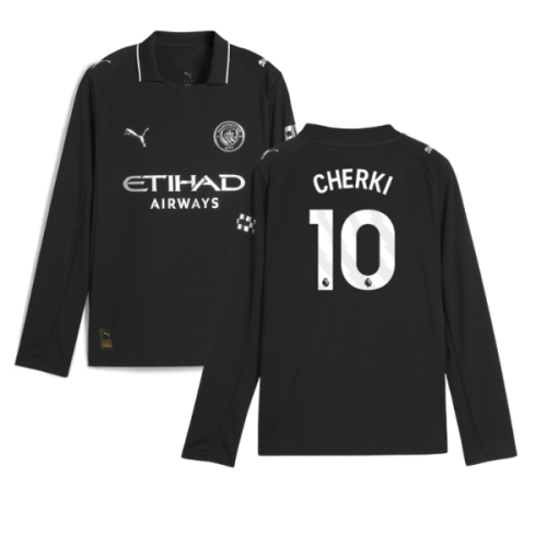 2025-2026 Man City Long Sleeve Away Shirt (Kids) (Cherki 10)