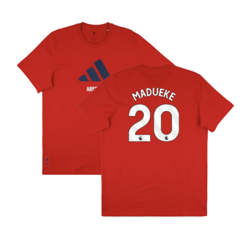2025-2026 Arsenal Season Graphic Tee (Scarlet) (Madueke 20)