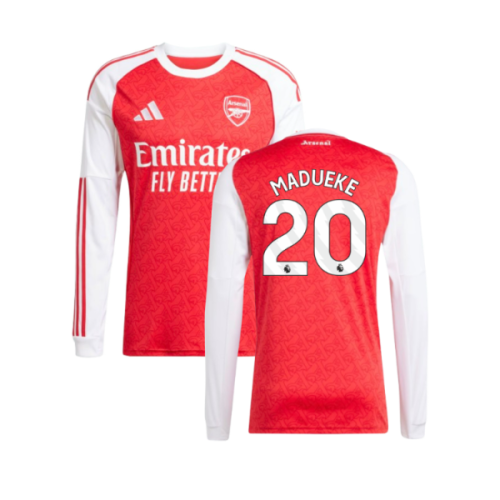 2025-2026 Arsenal Long Sleeve Home Shirt (Madueke 20)